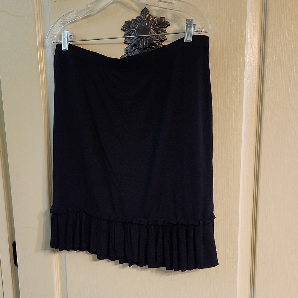 MSSP BLACK MINI SKIRT with RUFFLE HEM